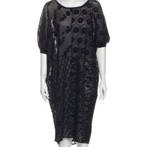 Opening Ceremony midi dress mesh/embroidered